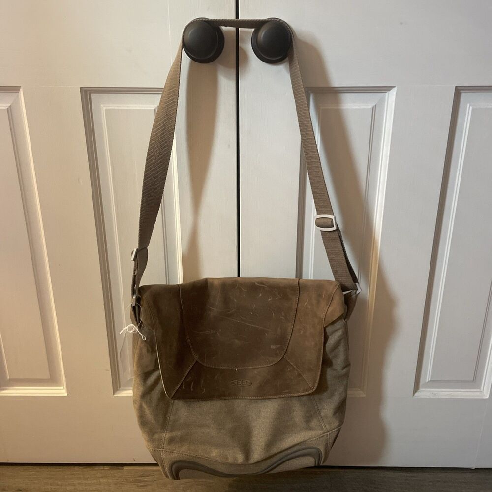 RARE KEEN "Jefferson" Messenger Bag FW08 Sales Sample Canvas & Leather Gorpcore